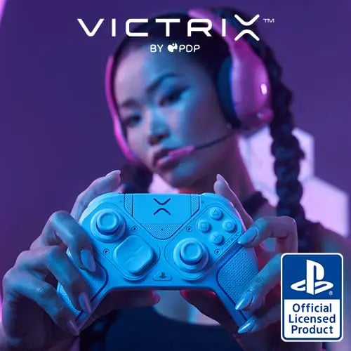 Victrix Pro BFG Wireless Controller –  PS5/PS4/PC, 2.4GHz + USB-C Wired, 20H Battery, 5ms, Modular Fightpad, 4 Back Buttons & 5-Stop Triggers | OPEN-BOX WHITE FULL KIT + HARD POUCH