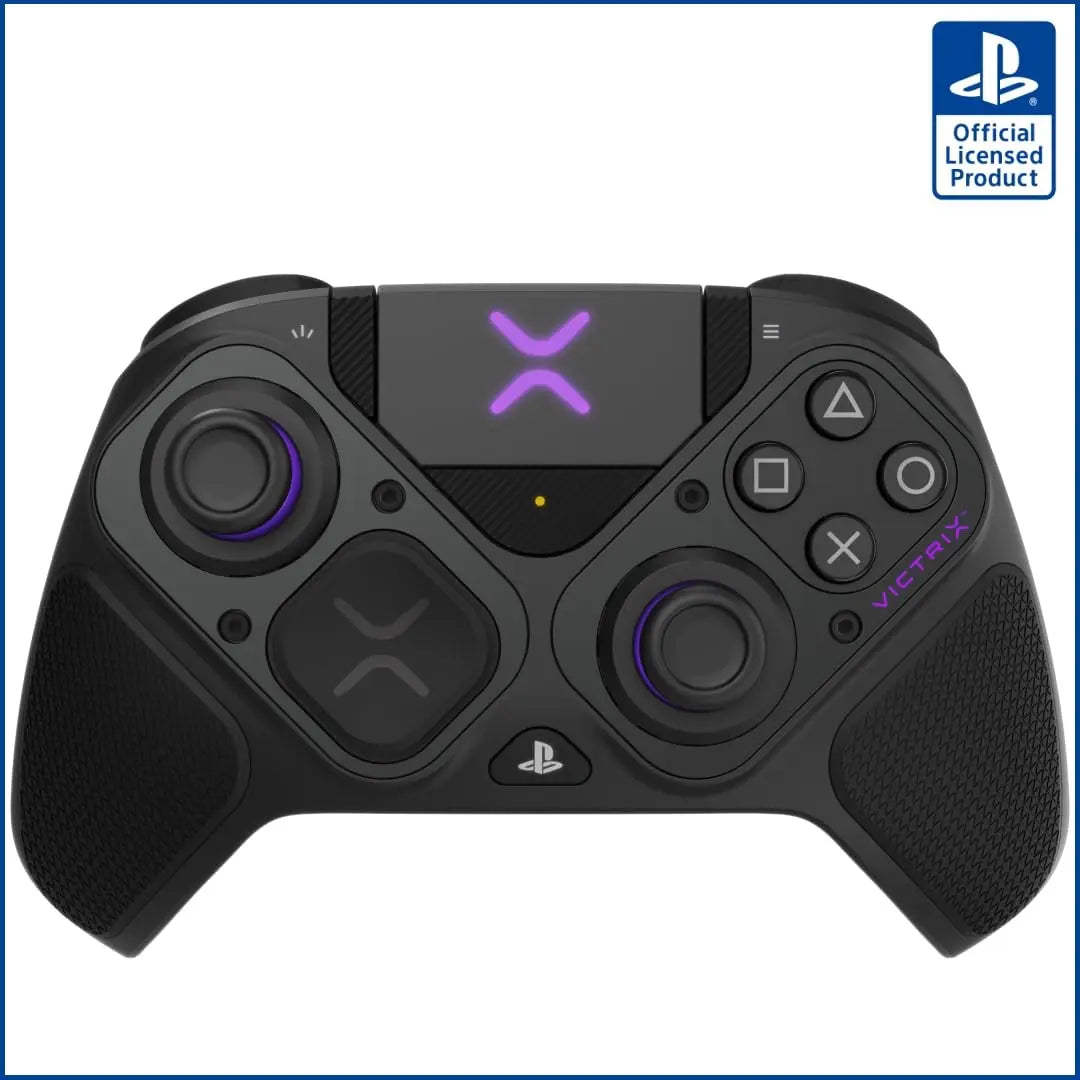 Victrix Pro BFG Wireless Controller –  PS5/PS4/PC, 2.4GHz + USB-C Wired, 20H Battery, 5ms, Modular Fightpad, 4 Back Buttons & 5-Stop Triggers | OPEN-BOX BLACK FULL KIT + HARD POUCH