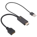 H146 HDMI To DisplayPort Active Converter Cable With USB Power, HDMI Male To DP Female, 4K 3840×2160 60Hz, Plug & Play, 20cm