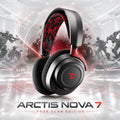 Used SteelSeries Arctis Nova 7 Wireless FaZe Clan Edition Gaming Headset – Dual 2.4GHz + Bluetooth, 38H Battery, Spatial Audio, Black/Red