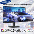 Samsung Essential Monitor S3 S30GD 24″ FHD IPS Monitor – 100Hz, 5ms GTG, 250 Nits, 72% NTSC, Eye Saver, Game Mode, HDMI + VGA, VESA 100×100 | LS24D300GAUXEN