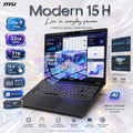 MSI MODERN 15 H: Intel® Core 9 – 270H | 32GB DDR4 RAM ; 1TB NVMe | Intel® Graphics | 15.6-inch FHD Touch Display | White Backlight Keyboard | Windows 11 | Classic Black ~ C2RMTG