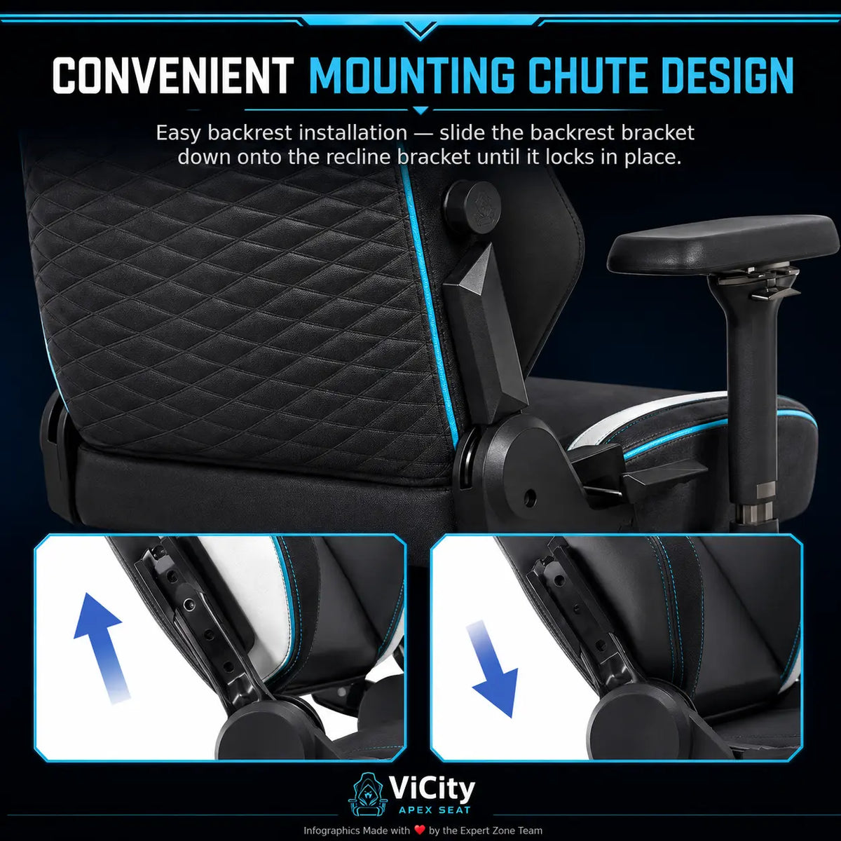 APEX SEAT ViCity Gaming Chair – Microsuede + PU Leather, 90°–141° Recline, 4D Magnetic Armrests, 4-Way Lumbar Support, Magnetic Headrest & Class 4 Gas Lift, 180kg Max | DARK GREY