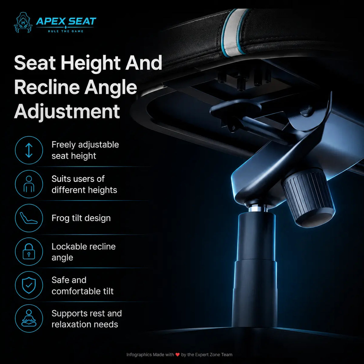 APEX SEAT ViCity Gaming Chair – Microsuede + PU Leather, 90°–141° Recline, 4D Magnetic Armrests, 4-Way Lumbar Support, Magnetic Headrest & Class 4 Gas Lift, 180kg Max | DARK GREY