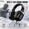 HOCO W113 Dynamic Multichannel USB Gaming Headset With Virtual 7.1 Surround Sound, Inline Wired Controller, Over-Ear Cushions and Adjustable Microphone – Black