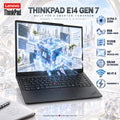 LENOVO ThinkPad E14 Gen 7 : Intel® Core Ultra 5 255H | 8GB DDR5 RAM ; 512GB NVMe SSD | 14 inch WUXGA IPS Display | DOS | EN/AR Keyboard | CARBON BLACK ~ (1 YEAR WTY)
