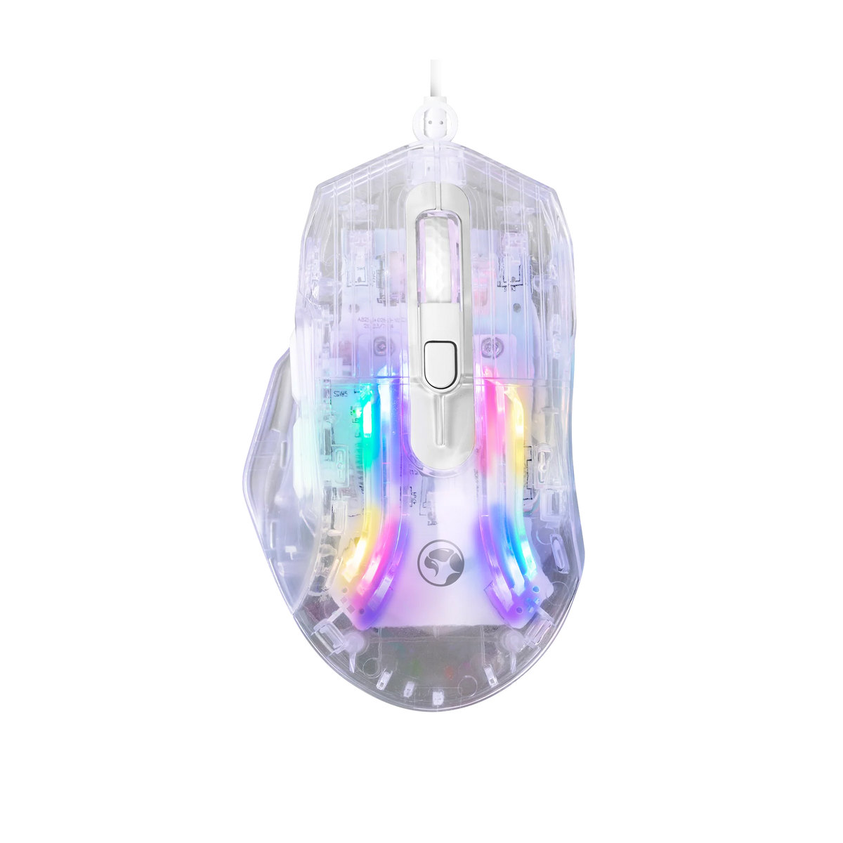Marvo M413 Prism 40 Gaming Mouse – Transparent Design, RGB Lighting, 7200 DPI, 6D Buttons, 125Hz Polling Rate