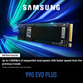 Samsung 990 EVO Plus SSD 4TB, PCIe Gen 4×4 | Gen 5×2 M.2, Speeds Up-to 7,250 MB/s, Upgrade Storage for PC/Laptops, HMB Technology and Intelligent Turbowrite 2.0 | MZ-V9S4T0B/AM