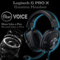 Logitech G Pro X Wired Gaming Headset: Blue VO!CE Detachable Boom Mic, DTS 7.1, 50 mm Drivers, USB/3.5mm Aux, Spare Memory Foam Ear Pads, USB DAC & Bag Included, for PC, Xbox, PS5, PS4 | Black