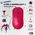 Logitech G PRO X SUPERLIGHT 2 Wireless Gaming Mouse With HERO 2 Sensor Up To 44,000 DPI, LIGHTSPEED 8K Polling, LIGHTFORCE Hybrid Switches, 95-Hour Battery, 60g Ultra-Light Design | PINK ~ 1 Month Warranty