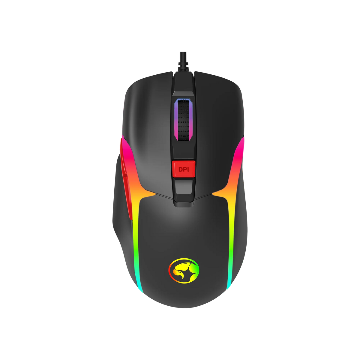 MARVO M360 ARGB Wired Gaming Mouse | 8D | 12000 DPI | 500Hz (up to 1000Hz) Polling Rate | 7 RGB Modes | 1.5m Cable with Magnetic Ring | Programmable Software