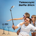 MagSafe Compatible Extendable Monopad and Tripod Stand With Remote Control | 2-in-1 Tripod & Selfie Stick | 10m Wireless Range | 360° Rotatable Design | Adjustable Angles
