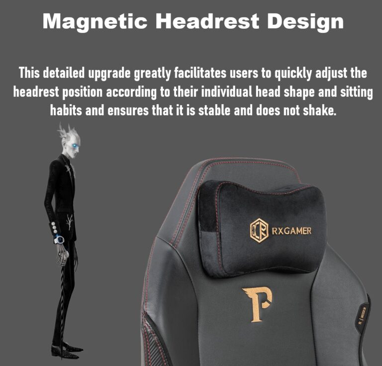 APEX SEAT SLENDERMAN Gaming Chair With PU Leather + Velvet + Suede Upholstery ,  90–155°  Recline , 2D Armrests,  Class 4 Gas Lift, Metal Frame , Memory Foam  , Backrest Cushion & Magnetic Headrest Included | SLEEK BLACK ~ AP-2155