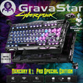 GravaStar Mercury K1 Pro Cyberpunk Special Edition 75% Tri-Mode Mechanical Keyboard With FR4 Plate, x Kailh Speedy Mint Linear Switches , Dual RGB Zones, 8000mAh Battery, PBT Keycaps, Aluminum Alloy Exoskeleton
