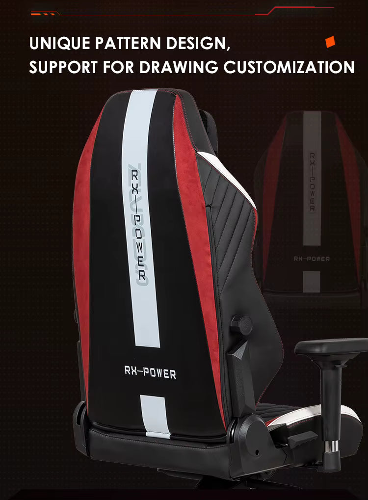 APEX SEAT “Ignition XL” Gaming Chair With 160KG Capacity, PU+Velvet+Suede Upholstery, Recline 90–141°, 4D Armrests, Magnetic Headrest, Class-4 Gas Lift, Frog Mechanism, Iron Base , ≤160KG Capacity| RACING BLACK RED WHITE