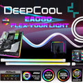 DeepCool EA080 ARGB Light Strip Kit With 2×400mm Flexible SMD3535 LED Strips, 30×2 LEDs, Diffused Silicone Design, Sync Support, Mounting Clips, And 3M Adhesive | WHITE
