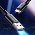 UGREEN USB 3.0 A Male to Type C Male Cable Nickel Plating 1m Aluminum Braid for Data Transfer & Charging Adapter, Smartphone (Black)