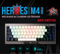 GAMDIAS HERMES M4 HYBRID MECHANICAL 60% GAMING KEYBOARD WITH RED SWITCH | WIRELESS or WIRED CONNECTIVITY | DUAL COLOR WAY KEY CAPS | ANTI-GHOSTING WITH N-KEY ROLLOVER | SOFTWARE MACRO KEYS | METAL PANEL FINISH