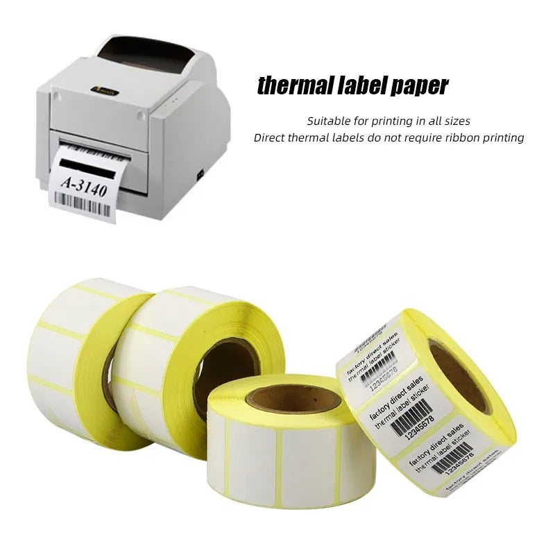 Thermal Labels Roll with 58mm x 39mm Stickers , Direct Thermal Printing, BPA-Free, High-Quality Adhesive
