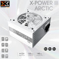 Xigmatek X-Power III Arctic 700W 85% Efficiency 80 PLUS White Power Supply – Single +12V Rail, 120mm Silent Fan, Dual CPU & GPU Support, Full Protection Suite, Flat Black Cables , Non-modular