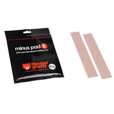 Thermal Grizzly – Minus Pad 8 (120x20x1,0mm) 2 Pieces- Self-Adhesive Cooling Conductive Thermal Pad – Elastic and Adaptable Silicone Thermopad CPU/GPU/PS4/PS5/Xbox