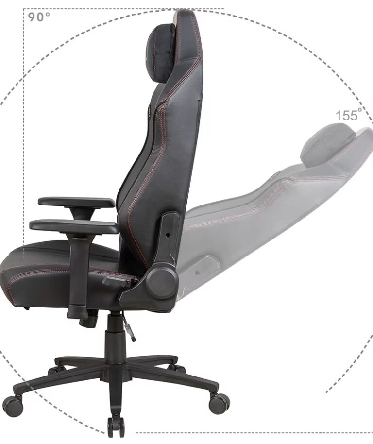 APEX SEAT SLENDERMAN Gaming Chair With PU Leather + Velvet + Suede Upholstery ,  90–155°  Recline , 2D Armrests,  Class 4 Gas Lift, Metal Frame , Memory Foam  , Backrest Cushion & Magnetic Headrest Included | SLEEK BLACK ~ AP-2155