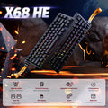 Attack Shark X68HE Black Magnetic Gaming Keyboard – 60% Layout, 0.01mm Rapid Trigger, 8000Hz Polling, Adjustable Hall Switches, RGB, USB-C, PBT Keycaps – Wired