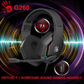 bloody G260 VIRTUAL 7.1 SURROUND SOUND GAMING HEADSET – 50 mm Speaker Unit – RGB Flow Backlight – Noise Cancelling Mic. – In-Line Controller – USB Plug Port – BLACK