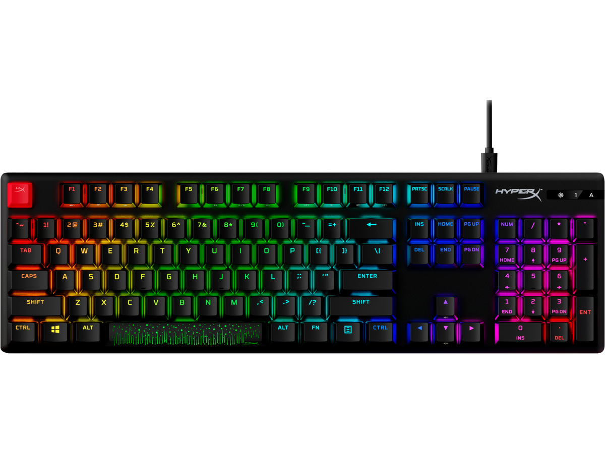HYPERX ALLOY ORIGINS PBT HX RED 639N3AA#ABA – MECHANICAL GAMING KEYBOARD