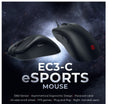 BenQ Zowie EC3-C Ergonomic Gaming Mouse | Professional Esports Performance | Lighter Weight | Driverless | Paracord Cable | 24-Step Scroll Wheel | Matte Black | Small Size