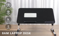 Laptop Desk Adjustable Foldable Laptop Stand | TILT | HIGHT ADJUSTABLE | ONE FAN | SILICON WRIST REST | FOR LAPTOPS UP TO 17 INCH | LAPTOP BED TABLE | BLACK
