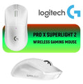 Logitech G PRO X SUPERLIGHT 2 LIGHTSPEED Wireless Gaming Mouse, 4K Polling, Lightweight, LIGHTFORCE Hybrid Switches, HERO 2 Sensor, 44,000 DPI, 5 Programmable Buttons, USB-C Charging, PC & Mac | WHITE – 1 Month Warranty