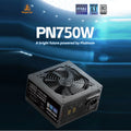 Segotep PN750W | 80+ Platinum | 750W ATX 3.1 Non-Modular PSU | PCIe 5.1 Ready | AI Temp Control | High Efficiency Power Supply | Black