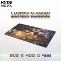HYDE NOVA “LANTERN BLOSSOM” Extended Mousepad , 900mm x 400mm , Medium-Rough Texture Upper Surface , Rugged Rubber Anti-slip Backing , 4mm Thickness