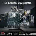 ASUS TUF Gaming VG249QM1A 23.8” FHD Fast IPS Gaming Monitor with 270Hz Overclockable Refresh Rate, 1ms Response Time, FreeSync Premium, G-Sync Compatibility & ELMB Technology | BLACK