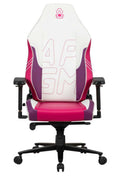 APEX SEAT TOKYO-GT Gaming Chair : Pro Racing Throne With Leather+Velvet+Suede Shell , 4D Armrest ,  Frog Mechanism & Class-4 Gas Lift , 90–141° Recline, 160 Kgs Max , Lumbar Pillow and Magnetic Headrest Included | WHITE & MAGENTA VARIANTS ~ AP-2108R