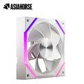 AsiaHorse NYOTA ARGB 120mm Case Fan – Reverse White, PWM 800–2000RPM, 61.5 CFM Airflow, Quiet 29dB, Hydraulic Bearing, Customizable ARGB Lighting, 4-Pin