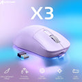 Attack Shark X3 Wireless Gaming Mouse 49g Superlight, PAW3395 Sensor, 26K DPI, Kailh GM8.0 Switch, Tri-Mode 2.4G/Bluetooth/Wired, 200H Battery, 5-Button , for PC/Win/Mac | LAVANDER