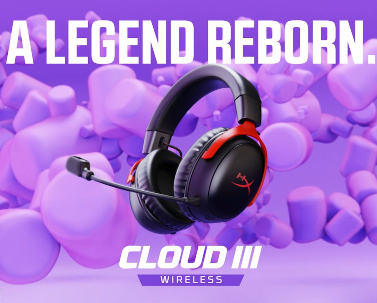 HyperX Cloud III Wireless – Gaming Headset for PC, PS5, PS4, up to 120-hour Battery, 2.4GHz Wireless, DTS Spatial Audio, 53mm Angled Drivers, Memory Foam, Durable Frame, 10mm Microphone, Black/Red