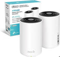 TP-Link Deco XE75 AXE5400 Tri-Band Mesh WiFi 6E System (2-Pack) – Covers 5,500 ft², 5400 Mbps Speed, 6 GHz Band, AI-Driven Mesh, 200 Devices, 3× Gigabit Ports, HomeShield Security