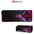 XTRIKE ME MP-606 RGB XL Gaming Mousepad – 800x300x3mm, Nearly Frictionless Surface, Anti-Slip Rubber Base, USB RGB Lighting, Perfect for Work & Gaming
