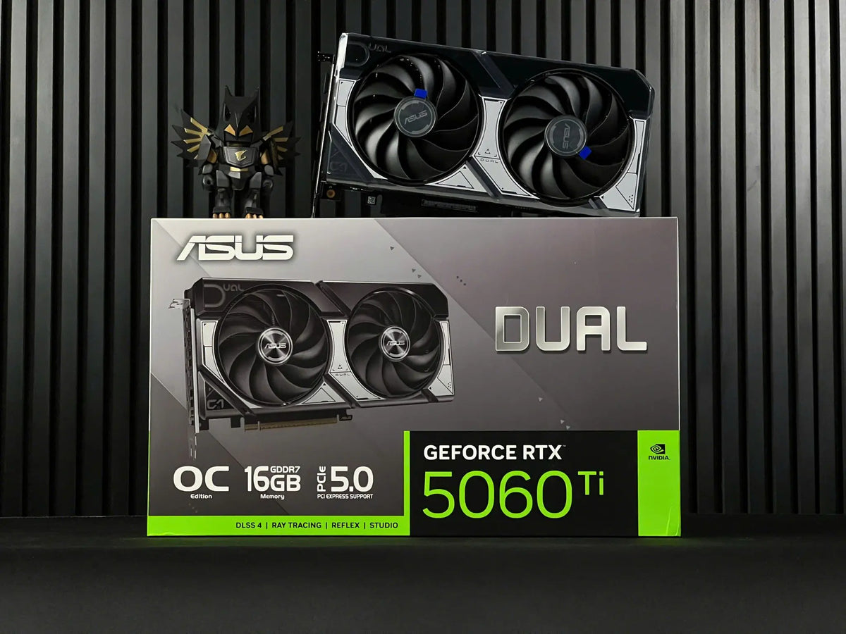 ASUS Dual OC RTX 5060 Ti 16GB GDDR7 Graphics Card | PCIe 5.0 | Axial-Tech Cooling | Dual BIOS | 2632MHz Boost | 7680×4320 Max Resolution | HDMI 2.1b + DP 2.1b